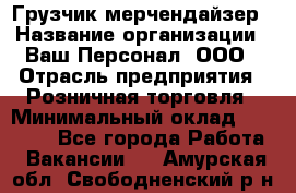 Грузчик-мерчендайзер › Название организации ­ Ваш Персонал, ООО › Отрасль предприятия ­ Розничная торговля › Минимальный оклад ­ 12 000 - Все города Работа » Вакансии   . Амурская обл.,Свободненский р-н